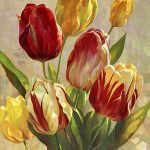 Fresh Tulips - 40" x 30" - Acrylic on Canvas Available as Multiple Original