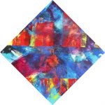 11 ABSTRACT-#3632 - 62" x 62"-Diamond - Acrylic on Canvas